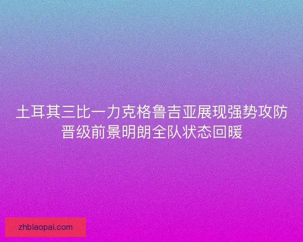 土耳其三比一力克格鲁吉亚展现强势攻防晋级前景明朗全队状态回暖